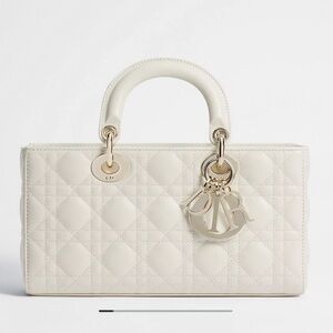 Dior Medium Lady D-Joy Mini Bag in Latte Cream